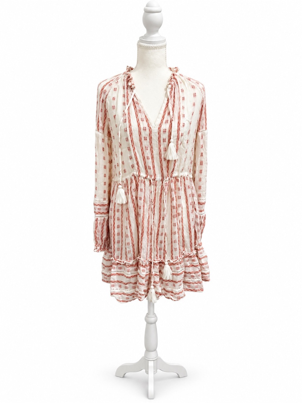 Veronica Beard Danica Ruffle Trim Cotton Mini Dress Small